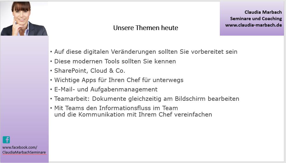 Chefassistenz Moderne Tools Präsi